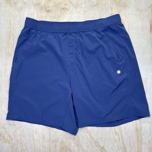 USED XL Soybu Mens Active Short 4-way Stretch Reflective Log Blue